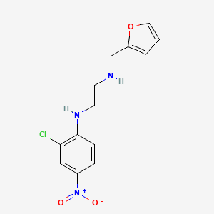 molecular formula C13H14ClN3O3 B12484990 N-(2-chloro-4-nitrophenyl)-N'-(furan-2-ylmethyl)ethane-1,2-diamine 