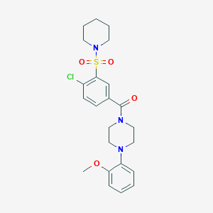 [4-Chloro-3-(piperidin-1-ylsulfonyl)phenyl][4-(2-methoxyphenyl)piperazin-1-yl]methanone