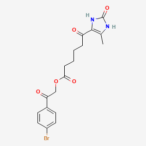 2-(4-bromophenyl)-2-oxoethyl 6-(5-methyl-2-oxo-2,3-dihydro-1H-imidazol-4-yl)-6-oxohexanoate