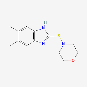 molecular formula C13H17N3OS B12485030 5,6-dimethyl-2-(morpholin-4-ylsulfanyl)-1H-benzimidazole 