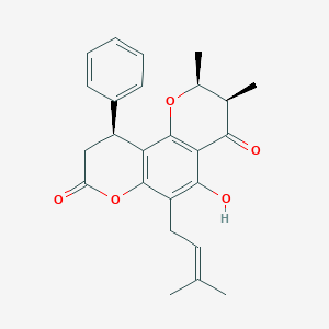 molecular formula C25H26O5 B1248506 Calopolyanolide D 