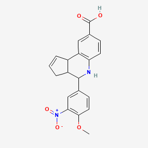 4-(4-methoxy-3-nitrophenyl)-3a,4,5,9b-tetrahydro-3H-cyclopenta[c]quinoline-8-carboxylic acid