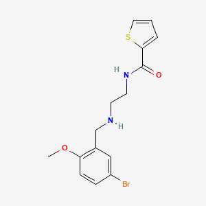 molecular formula C15H17BrN2O2S B12485069 N-{2-[(5-bromo-2-methoxybenzyl)amino]ethyl}thiophene-2-carboxamide 