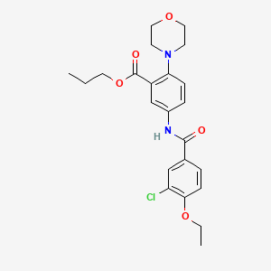 Propyl 5-{[(3-chloro-4-ethoxyphenyl)carbonyl]amino}-2-(morpholin-4-yl)benzoate