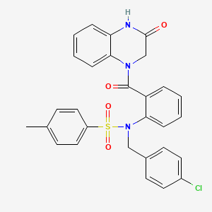 N-(4-chlorobenzyl)-4-methyl-N-{2-[(3-oxo-3,4-dihydroquinoxalin-1(2H)-yl)carbonyl]phenyl}benzenesulfonamide