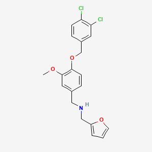 1-{4-[(3,4-dichlorobenzyl)oxy]-3-methoxyphenyl}-N-(furan-2-ylmethyl)methanamine