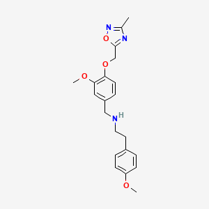 N-{3-methoxy-4-[(3-methyl-1,2,4-oxadiazol-5-yl)methoxy]benzyl}-2-(4-methoxyphenyl)ethanamine