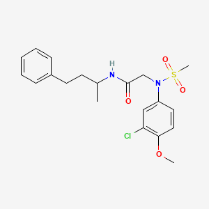 N~2~-(3-chloro-4-methoxyphenyl)-N~2~-(methylsulfonyl)-N-(4-phenylbutan-2-yl)glycinamide