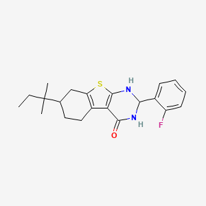 2-(2-Fluorophenyl)-7-(2-methylbutan-2-yl)-1,2,5,6,7,8-hexahydro[1]benzothieno[2,3-d]pyrimidin-4-ol