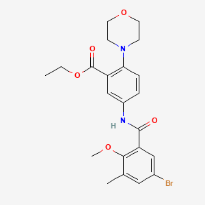 Ethyl 5-{[(5-bromo-2-methoxy-3-methylphenyl)carbonyl]amino}-2-(morpholin-4-yl)benzoate