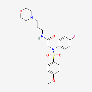 N~2~-(4-fluorophenyl)-N~2~-[(4-methoxyphenyl)sulfonyl]-N-[3-(morpholin-4-yl)propyl]glycinamide