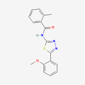 N-[5-(2-methoxyphenyl)-1,3,4-thiadiazol-2-yl]-2-methylbenzamide