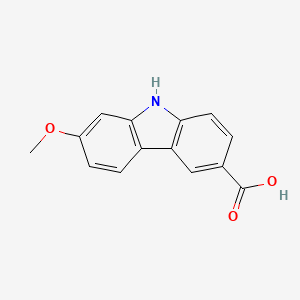 molecular formula C14H11NO3 B1248522 7-甲氧基-9H-咔唑-3-羧酸 