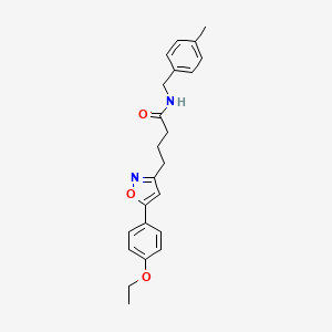 molecular formula C23H26N2O3 B1248523 4-[5-(4-ethoxyphenyl)-3-isoxazolyl]-N-[(4-methylphenyl)methyl]butanamide 