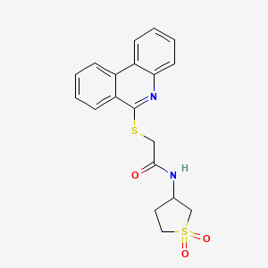 N-(1,1-dioxidotetrahydrothiophen-3-yl)-2-(phenanthridin-6-ylsulfanyl)acetamide