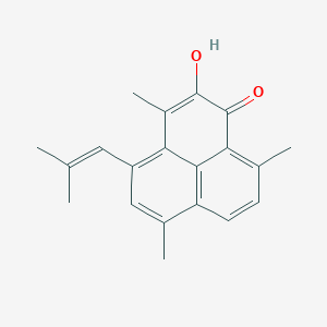 molecular formula C20H20O2 B1248525 1H-Phenalen-1-one, 2-hydroxy-3,6,9-trimethyl-4-(2-methyl-1-propenyl)- CAS No. 237749-85-8