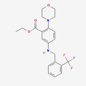 Ethyl 2-(morpholin-4-yl)-5-{[2-(trifluoromethyl)benzyl]amino}benzoate