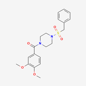 molecular formula C20H24N2O5S B12485282 [4-(Benzylsulfonyl)piperazin-1-yl](3,4-dimethoxyphenyl)methanone 