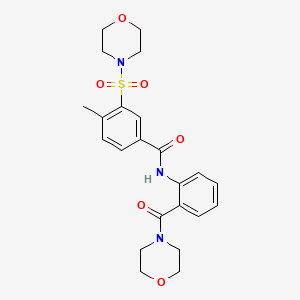 4-methyl-N-[2-(morpholin-4-ylcarbonyl)phenyl]-3-(morpholin-4-ylsulfonyl)benzamide