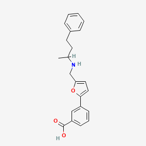 3-(5-{[(4-Phenylbutan-2-yl)amino]methyl}furan-2-yl)benzoic acid