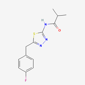 N-[5-(4-fluorobenzyl)-1,3,4-thiadiazol-2-yl]-2-methylpropanamide