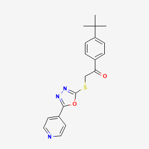 1-(4-Tert-butylphenyl)-2-{[5-(pyridin-4-yl)-1,3,4-oxadiazol-2-yl]sulfanyl}ethanone