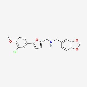 1-(1,3-benzodioxol-5-yl)-N-{[5-(3-chloro-4-methoxyphenyl)furan-2-yl]methyl}methanamine