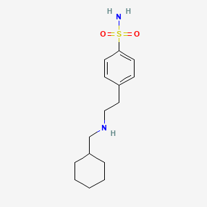 molecular formula C15H24N2O2S B12485330 4-{2-[(Cyclohexylmethyl)amino]ethyl}benzenesulfonamide 