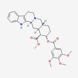 molecular formula C31H36N2O7 B1248535 methyl (1S,15R,18S,19R,20S)-18-(3,4,5-trimethoxybenzoyl)oxy-1,3,11,12,14,15,16,17,18,19,20,21-dodecahydroyohimban-19-carboxylate 
