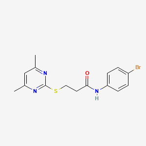 N-(4-bromophenyl)-3-[(4,6-dimethylpyrimidin-2-yl)sulfanyl]propanamide