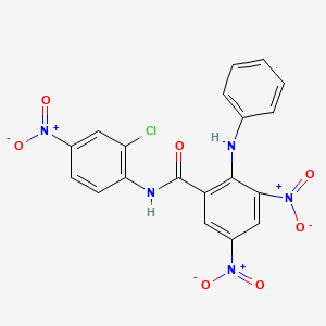 N-(2-chloro-4-nitrophenyl)-3,5-dinitro-2-(phenylamino)benzamide