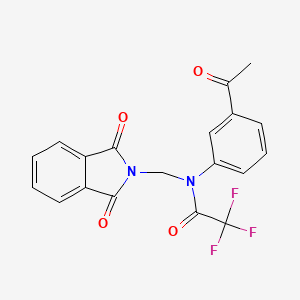 molecular formula C19H13F3N2O4 B12485381 N-(3-acetylphenyl)-N-[(1,3-dioxo-1,3-dihydro-2H-isoindol-2-yl)methyl]-2,2,2-trifluoroacetamide 