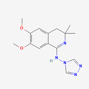 6,7-dimethoxy-3,3-dimethyl-N-(1,2,4-triazol-4-yl)-4H-isoquinolin-1-amine