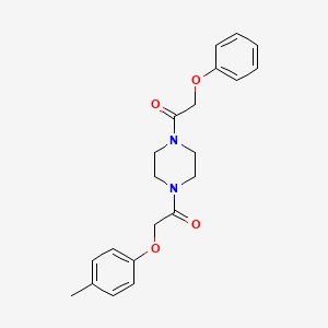 molecular formula C21H24N2O4 B12485386 2-(4-Methylphenoxy)-1-[4-(phenoxyacetyl)piperazin-1-yl]ethanone 