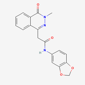 N-(1,3-benzodioxol-5-yl)-2-(3-methyl-4-oxo-3,4-dihydrophthalazin-1-yl)acetamide