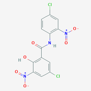 5-chloro-N-(4-chloro-2-nitrophenyl)-2-hydroxy-3-nitrobenzamide