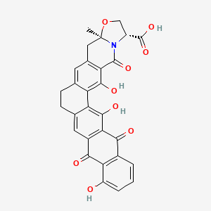 (7R,10R)-3,22,29-trihydroxy-10-methyl-5,20,27-trioxo-9-oxa-6-azaheptacyclo[15.12.0.02,14.04,12.06,10.019,28.021,26]nonacosa-1(29),2,4(12),13,17,19(28),21(26),22,24-nonaene-7-carboxylic acid