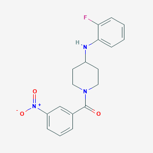 {4-[(2-Fluorophenyl)amino]piperidin-1-yl}(3-nitrophenyl)methanone