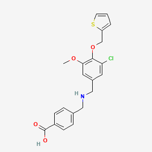 4-({[3-Chloro-5-methoxy-4-(thiophen-2-ylmethoxy)benzyl]amino}methyl)benzoic acid