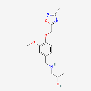 1-({3-Methoxy-4-[(3-methyl-1,2,4-oxadiazol-5-yl)methoxy]benzyl}amino)propan-2-ol