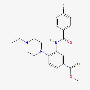 molecular formula C21H24FN3O3 B12485506 Methyl 4-(4-ethylpiperazin-1-yl)-3-[(4-fluorobenzoyl)amino]benzoate 