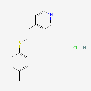 molecular formula C14H16ClNS B12485511 4-{2-[(4-Methylphenyl)sulfanyl]ethyl}pyridine hydrochloride 