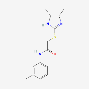 2-[(4,5-dimethyl-1H-imidazol-2-yl)sulfanyl]-N-(3-methylphenyl)acetamide