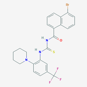 5-bromo-N-{[2-(piperidin-1-yl)-5-(trifluoromethyl)phenyl]carbamothioyl}naphthalene-1-carboxamide