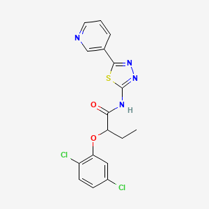 2-(2,5-dichlorophenoxy)-N-[5-(pyridin-3-yl)-1,3,4-thiadiazol-2-yl]butanamide