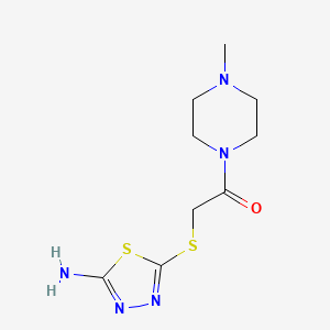 2-[(5-Amino-1,3,4-thiadiazol-2-yl)sulfanyl]-1-(4-methylpiperazin-1-yl)ethanone