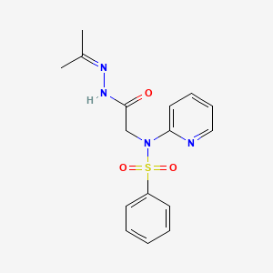 N-{[N'-(propan-2-ylidene)hydrazinecarbonyl]methyl}-N-(pyridin-2-yl)benzenesulfonamide