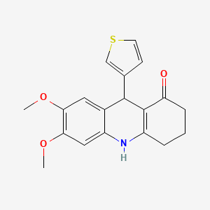 6,7-dimethoxy-9-(thiophen-3-yl)-3,4,9,10-tetrahydroacridin-1(2H)-one