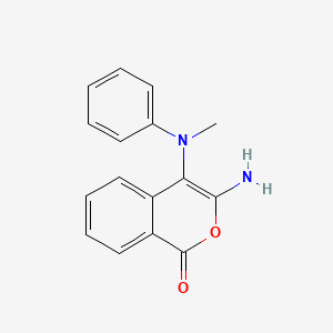 3-amino-4-[methyl(phenyl)amino]-1H-isochromen-1-one