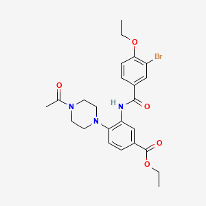 Ethyl 4-(4-acetylpiperazin-1-yl)-3-{[(3-bromo-4-ethoxyphenyl)carbonyl]amino}benzoate